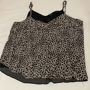 Torrid Tank Top Leopard Print Size 4 / 4X Chiffon